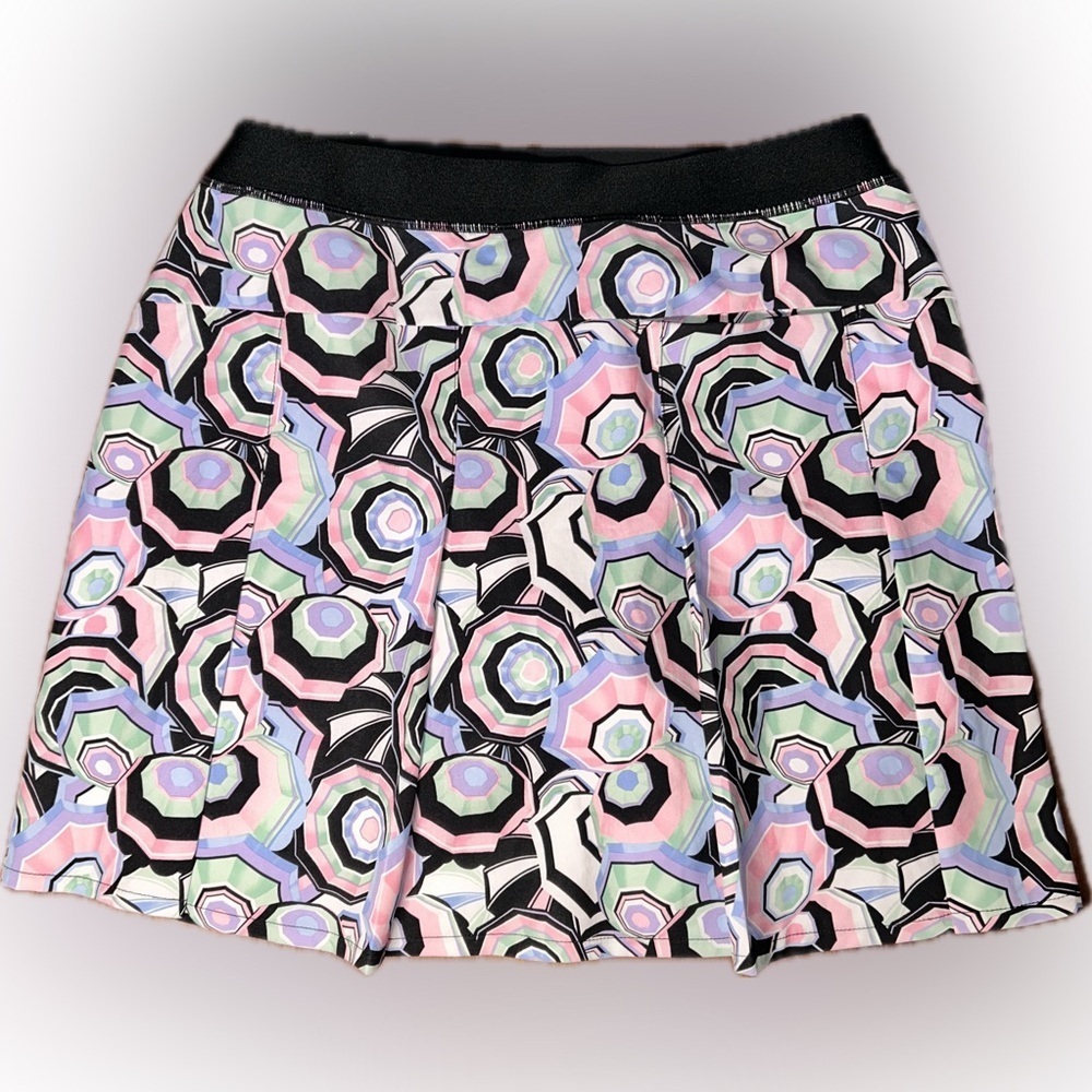 RLX Ralph Lauren Athletic Tennis Golf Skirt Skort Preppy Sporty Black Umbrellas - Picture 5 of 10